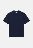 LACOSTE T-shirt in cotone blu notte, per uomo e donna co logo iconico coccodrillo su petto TH7318 166 LACOSTE 