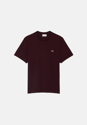 LACOSTE T-shirt manica corta PREMIUM COTTON  bordeaux per uomo e donna con mini logo iconico TH7318 3KE LACOSTE 
