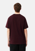 LACOSTE T-shirt manica corta PREMIUM COTTON  bordeaux per uomo e donna con mini logo iconico TH7318 3KE LACOSTE 
