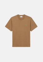 LACOSTE T-shirt PREMIUM COTTON cammello-marrone per uomo e donna con mini logo ricamato TH7318 SIX LACOSTE 
