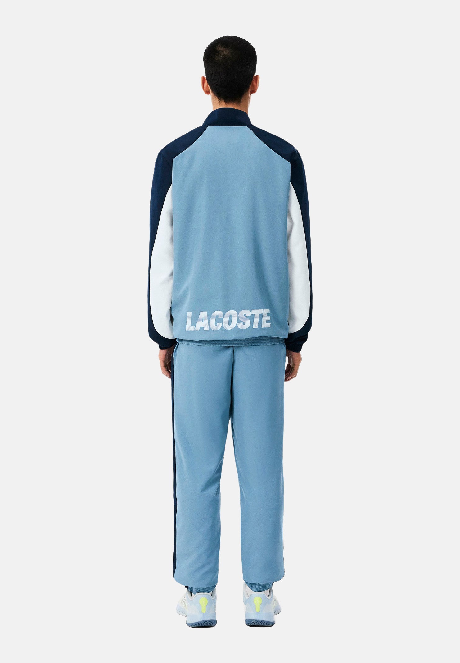 LACOSTE Tuta TRACKSUIT azzurro per uomo con dettagli bicolore a contrasto WH6603 Z88 LACOSTE 