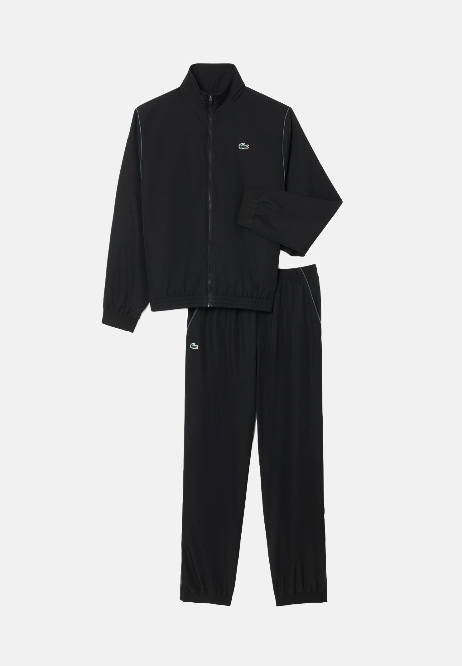 LACOSTE Tuta SOLID TRACKSUIT nera per uomo in tessuto tecnico con mini logo iconico WH6790 ZDQ LACOSTE 