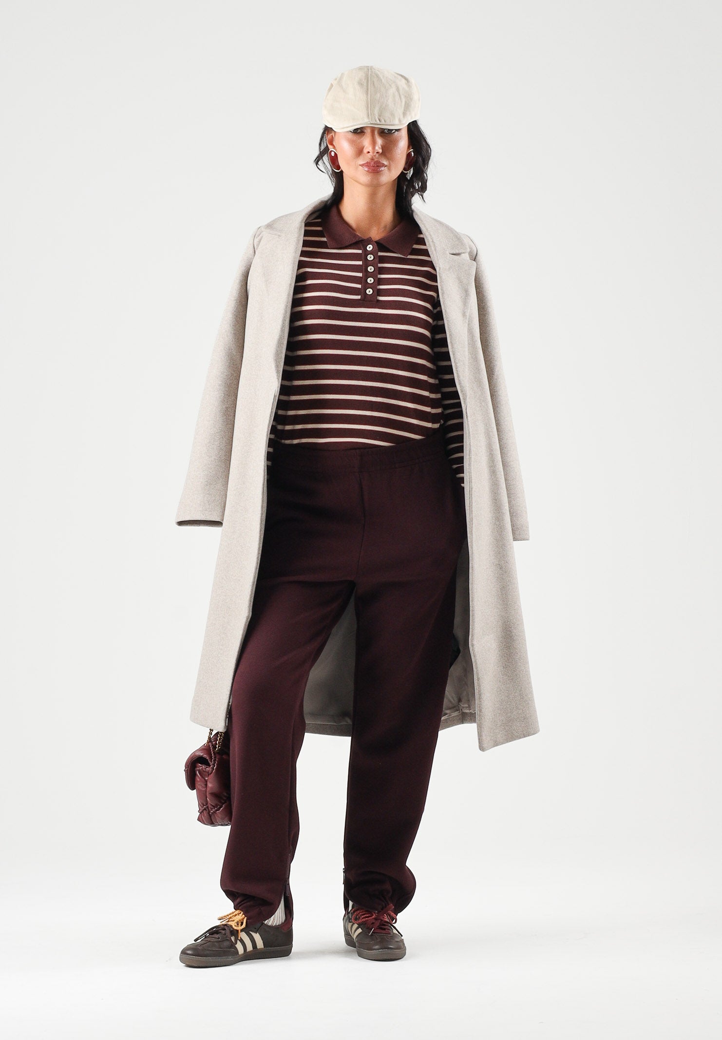 LACOSTE Pantaloni SPORT TRACK PANTS bordeaux per donna con coulisse e dettagli con zip alle caviglie XF5244 3KE LACOSTE 