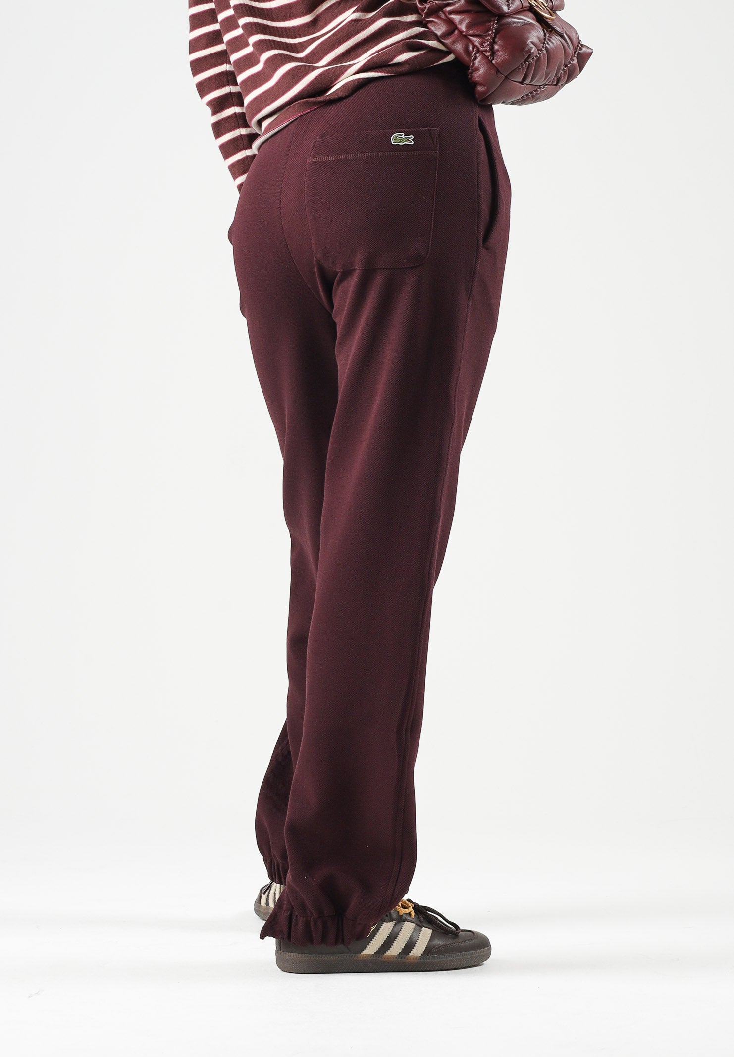 LACOSTE Pantaloni SPORT TRACK PANTS bordeaux per donna con coulisse e dettagli con zip alle caviglie XF5244 3KE LACOSTE 