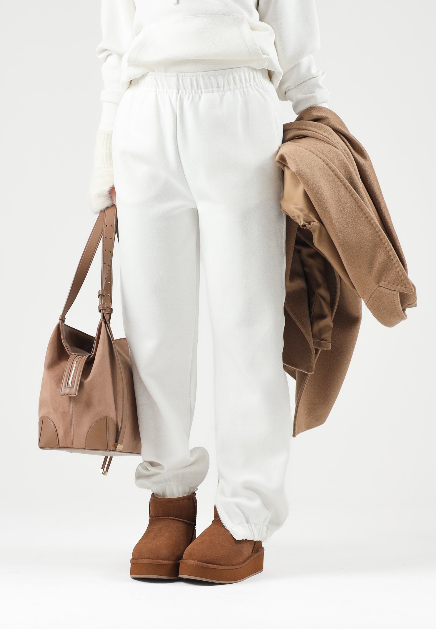 LACOSTE Pantaloni SPORT TRACK PANTS panna per donna con coulisse e dettagli con zip alle caviglie XF5244 70V LACOSTE 