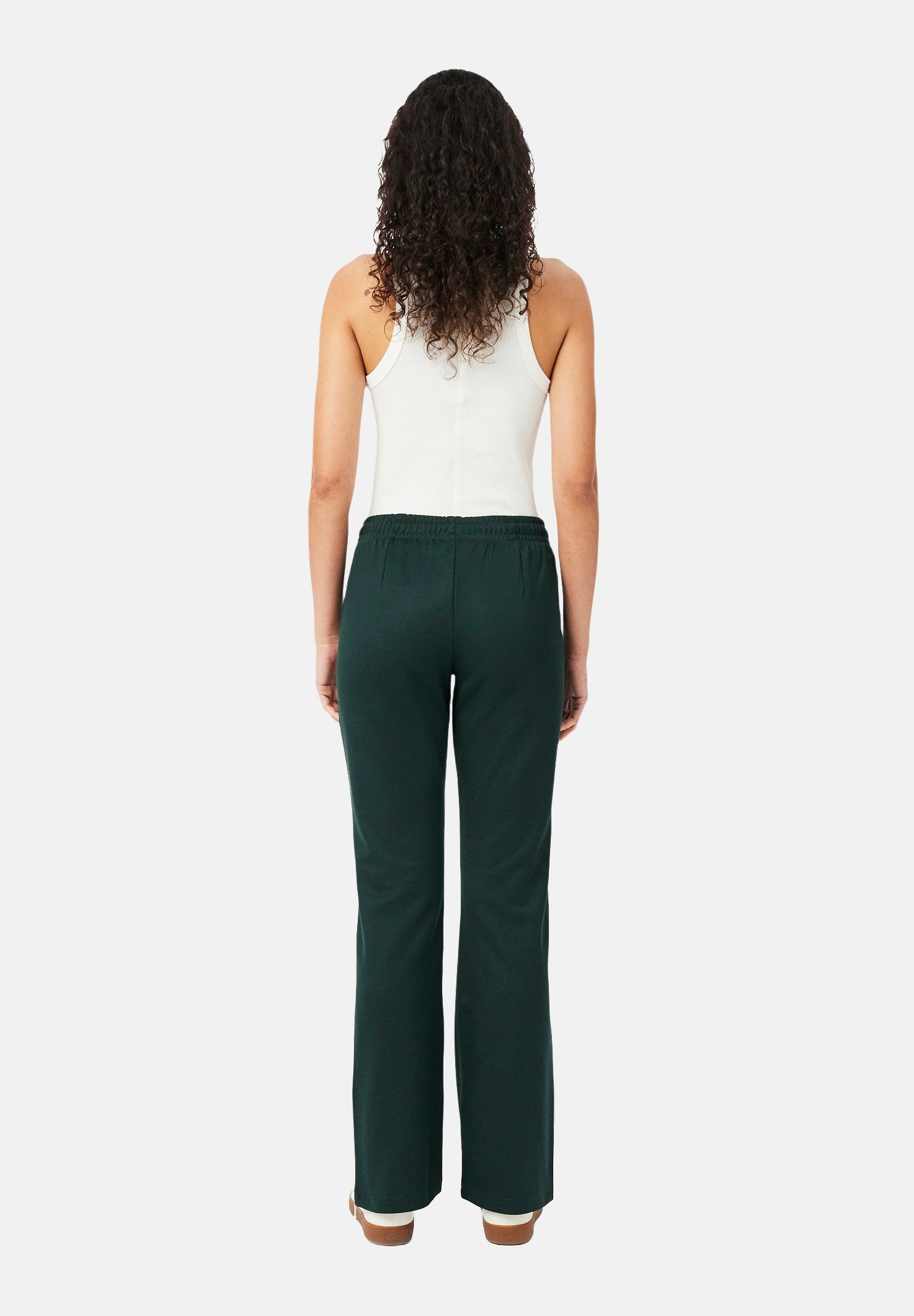 LACOSTE Pantaloni SPORT TRACK PANTS verde per donna con bande laterali a contrasto e tasche con zip. XF5253 YZP LACOSTE 