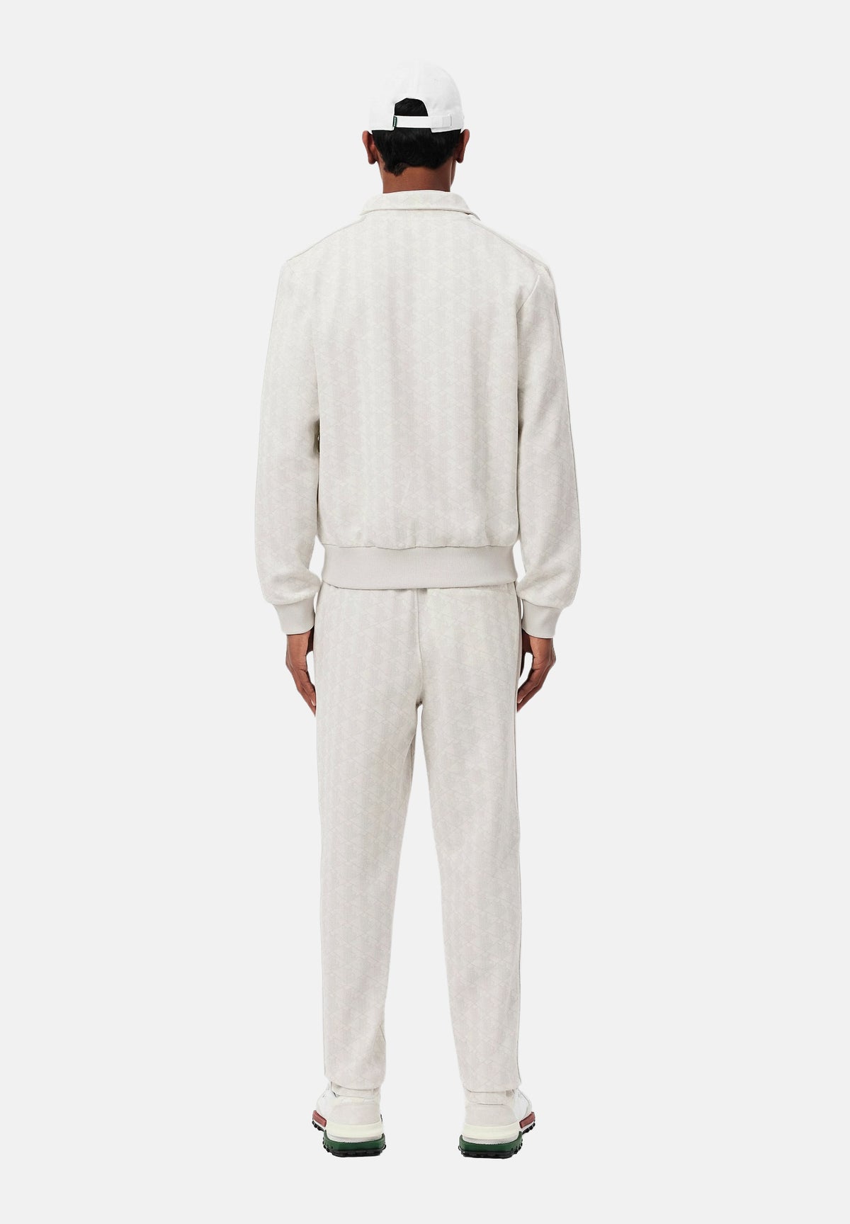 LACOSTE Pantaloni sportivi bianchi da uomo con monogramma Paris XH1440 4IW LACOSTE 