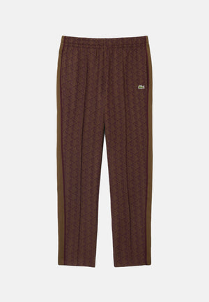LACOSTE Pantaloni REGULAR-FIT TRACK PANTS marrone per uomo con bande  laterali e coulisse. XH1440 WD9 LACOSTE 