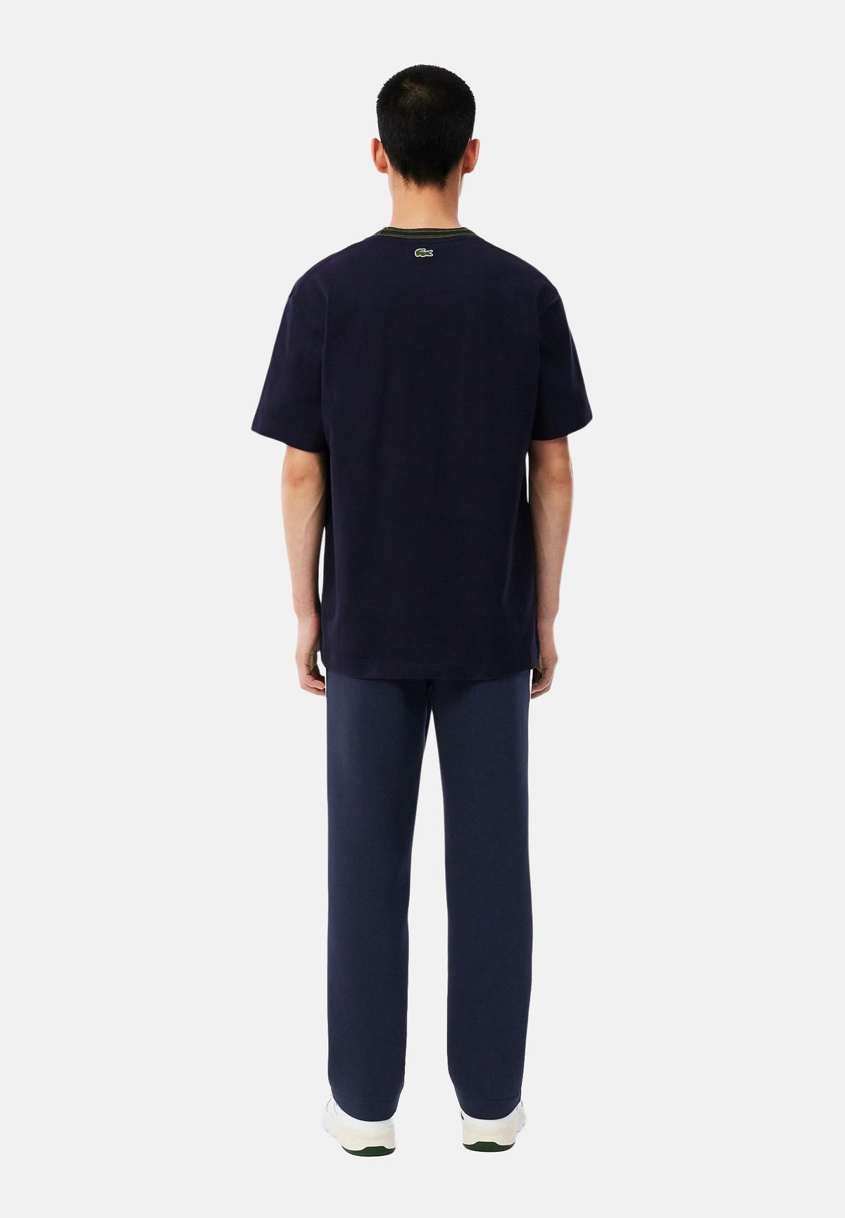 LACOSTE Pantaloni PIPED TRACK PANTS blu per uomo con bande laterali e coulisse in vita. XH8615 MXQ LACOSTE 