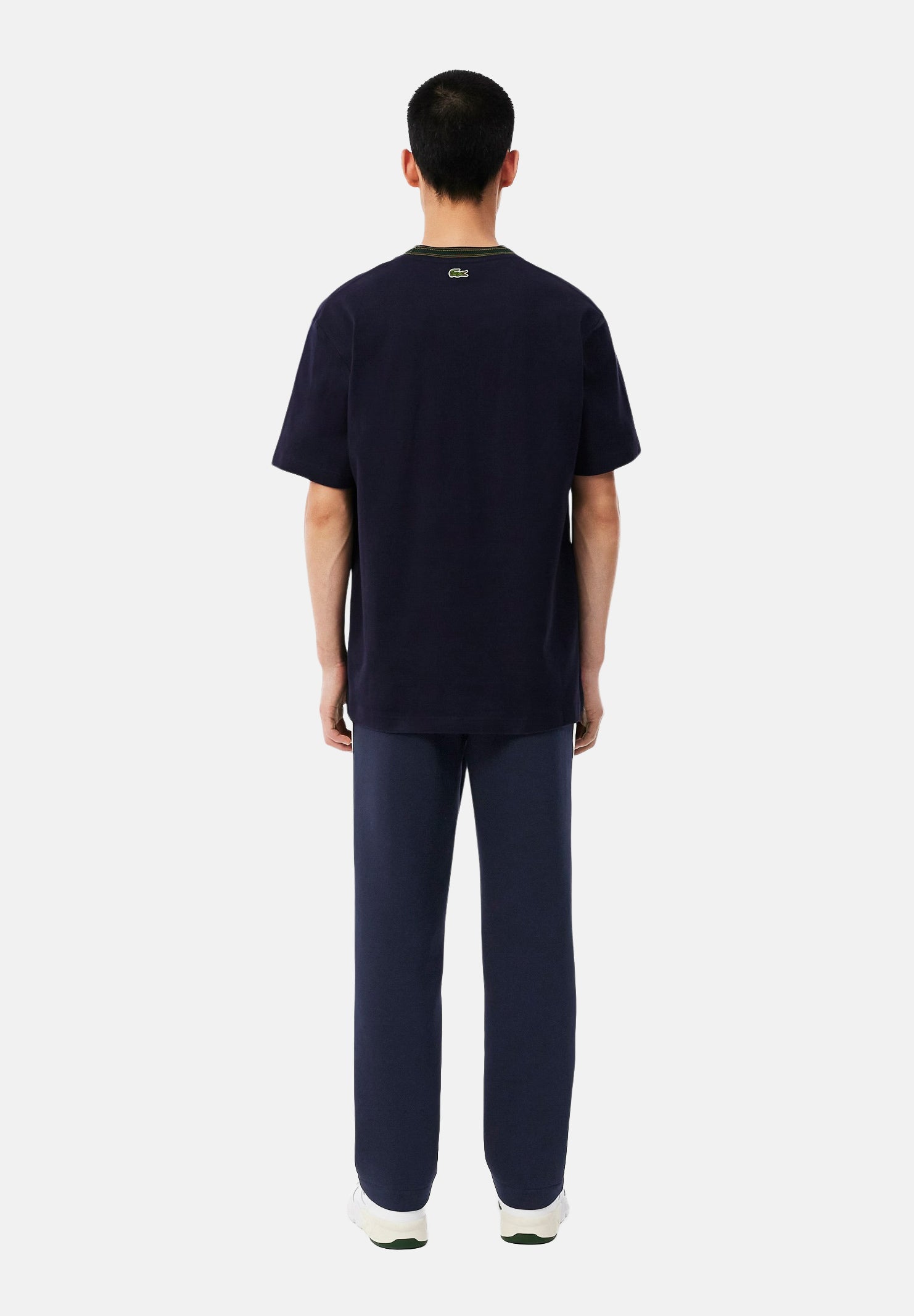 LACOSTE Pantaloni PIPED TRACK PANTS blu per uomo con bande laterali e coulisse in vita. XH8615 MXQ LACOSTE 