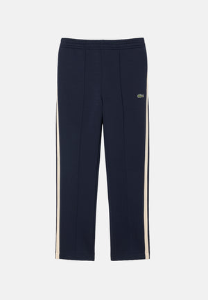 LACOSTE Pantaloni PIPED TRACK PANTS blu per uomo con bande laterali e coulisse in vita. XH8615 MXQ LACOSTE 