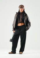 LACOSTE Pantaloni sportivi neri da uomo e donna con coccodrillo ricamato. XH8867 031 LACOSTE 