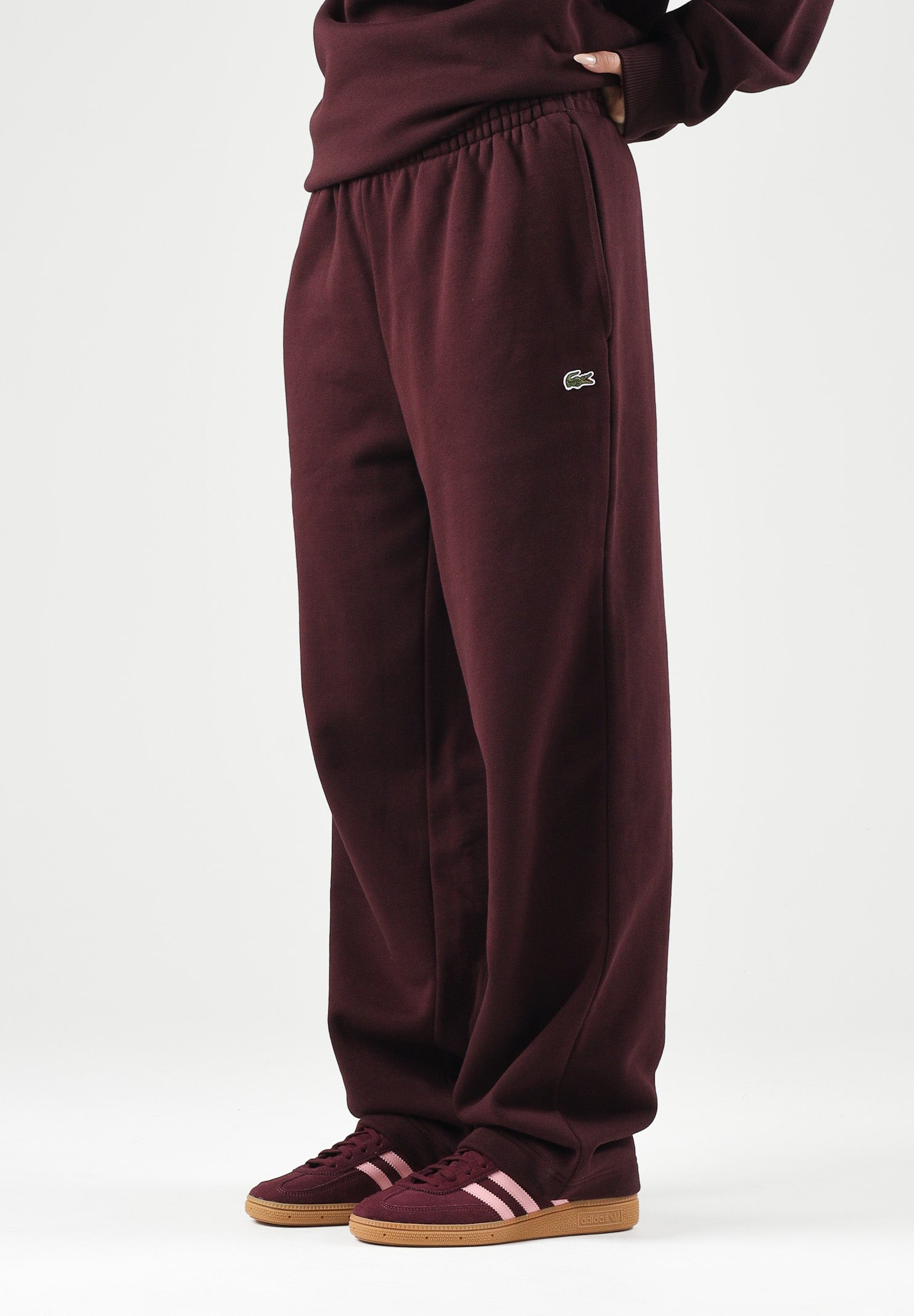 LACOSTE Pantaloni sportivi bordeaux per uomo e donna con logo ricamato. XH8867 3KE LACOSTE 