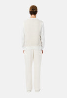 LACOSTE Pantaloni bianchi sportivi per uomo e donna con coccodrillo ricamato XH8867 70V LACOSTE 