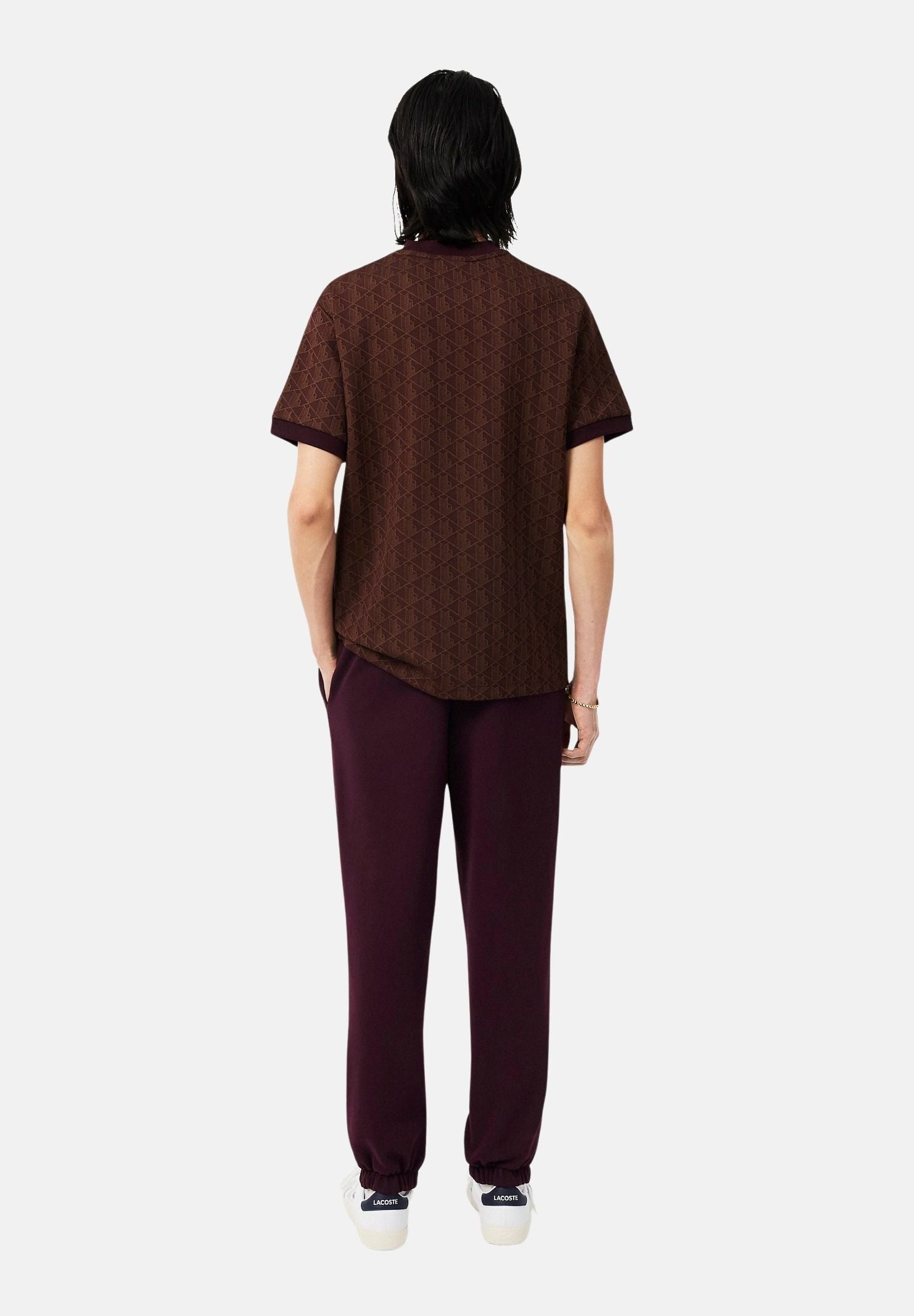 LACOSTE Pantaloni sportivi marrone per uomo e donna con logo ricamato XH9207 3KE LACOSTE 