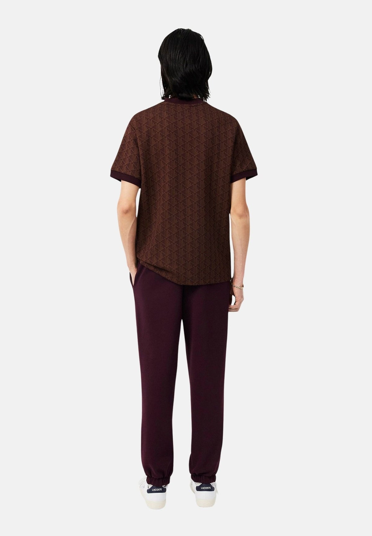 LACOSTE Pantaloni sportivi marrone per uomo e donna con logo ricamato XH9207 3KE LACOSTE 
