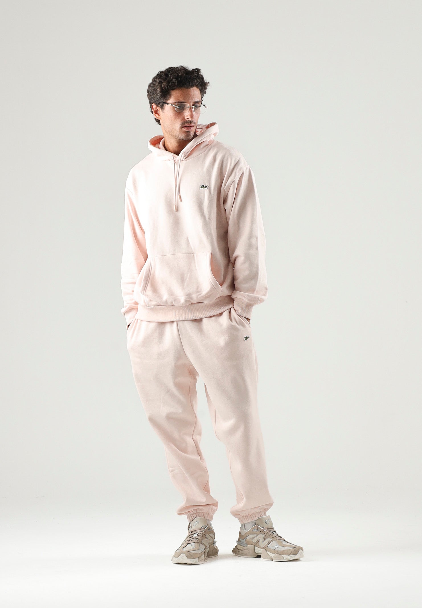 LACOSTE Pantaloni sportivi rosa per uomo e donna, con logo ricamato XH9207 N6I LACOSTE 