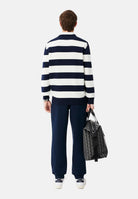 LACOSTE Pantaloni FLEECE SWEATPANTS blu scuro per uomo con coulisse e polsini elasticizzati alle caviglie. XH9455 166 LACOSTE 