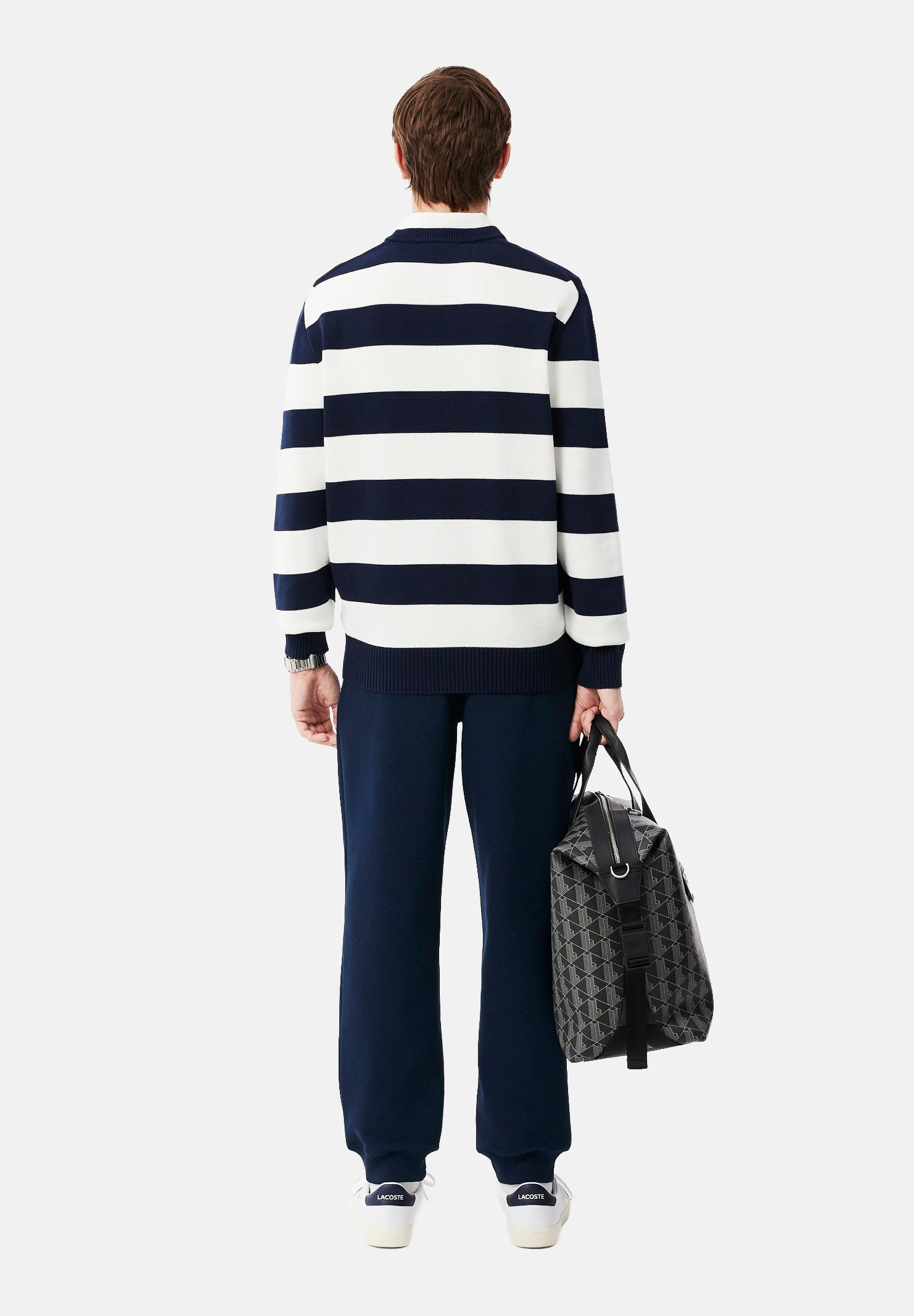 LACOSTE Pantaloni FLEECE SWEATPANTS blu scuro per uomo con coulisse e polsini elasticizzati alle caviglie. XH9455 166 LACOSTE 