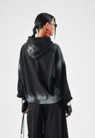 LES ARTISTS Felpa con cappuccio  Hoodie Crop Top nero per uomo e donna con stampa grafica artistica Talent. 27SSLAHD5040 121 LES ARTISTS 