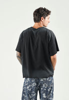 LES ARTISTS T-shirt DOBERMAN nera per uomo e donna con maxi stampa grafica frontale multicolore 27SSLATS1127 121 LES ARTISTS 