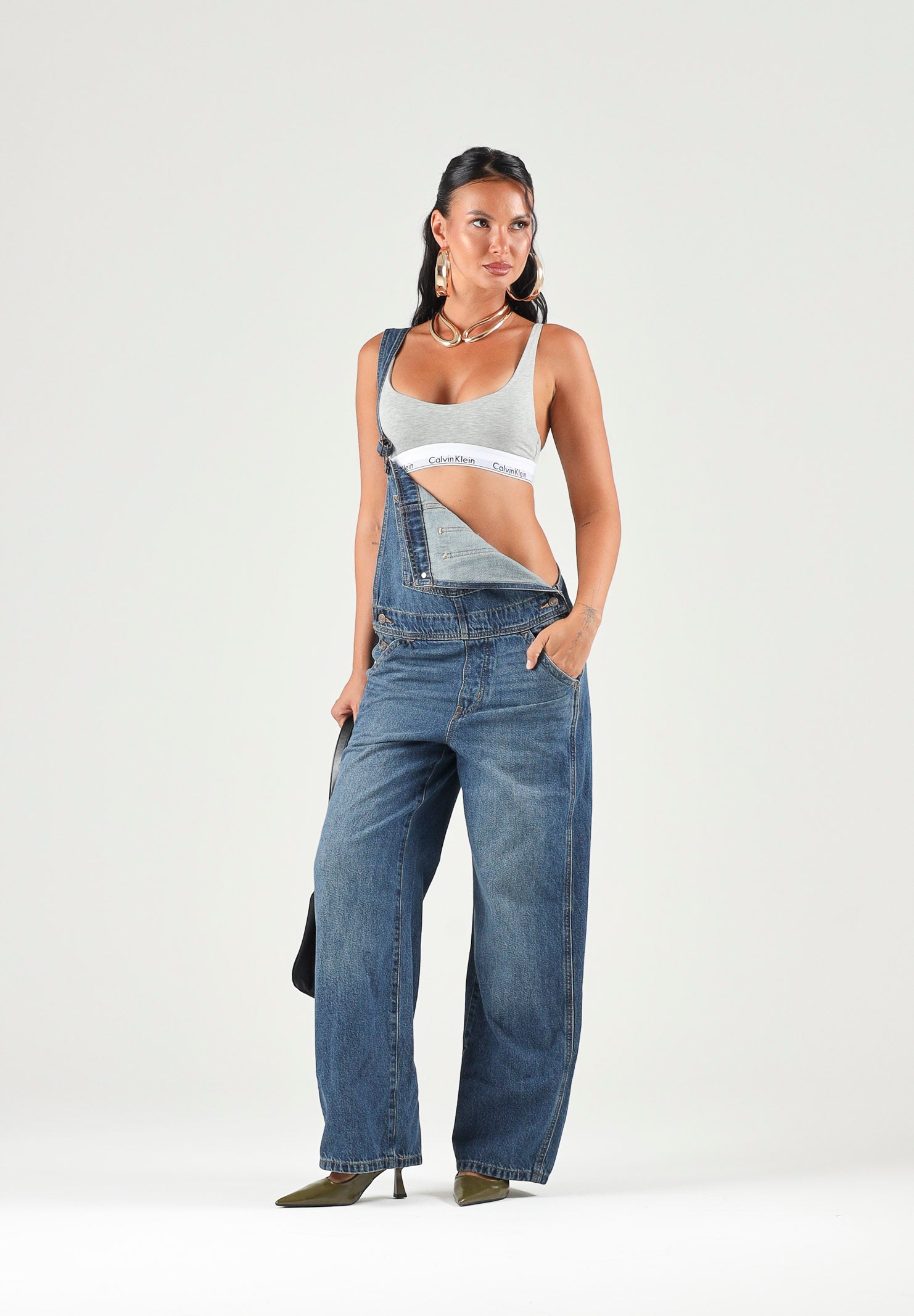 LEVI'S Salopette XL OVERALLS Dark Indigo blu donna con gamba ampia. 000UG-0007 . LEVI'S® 