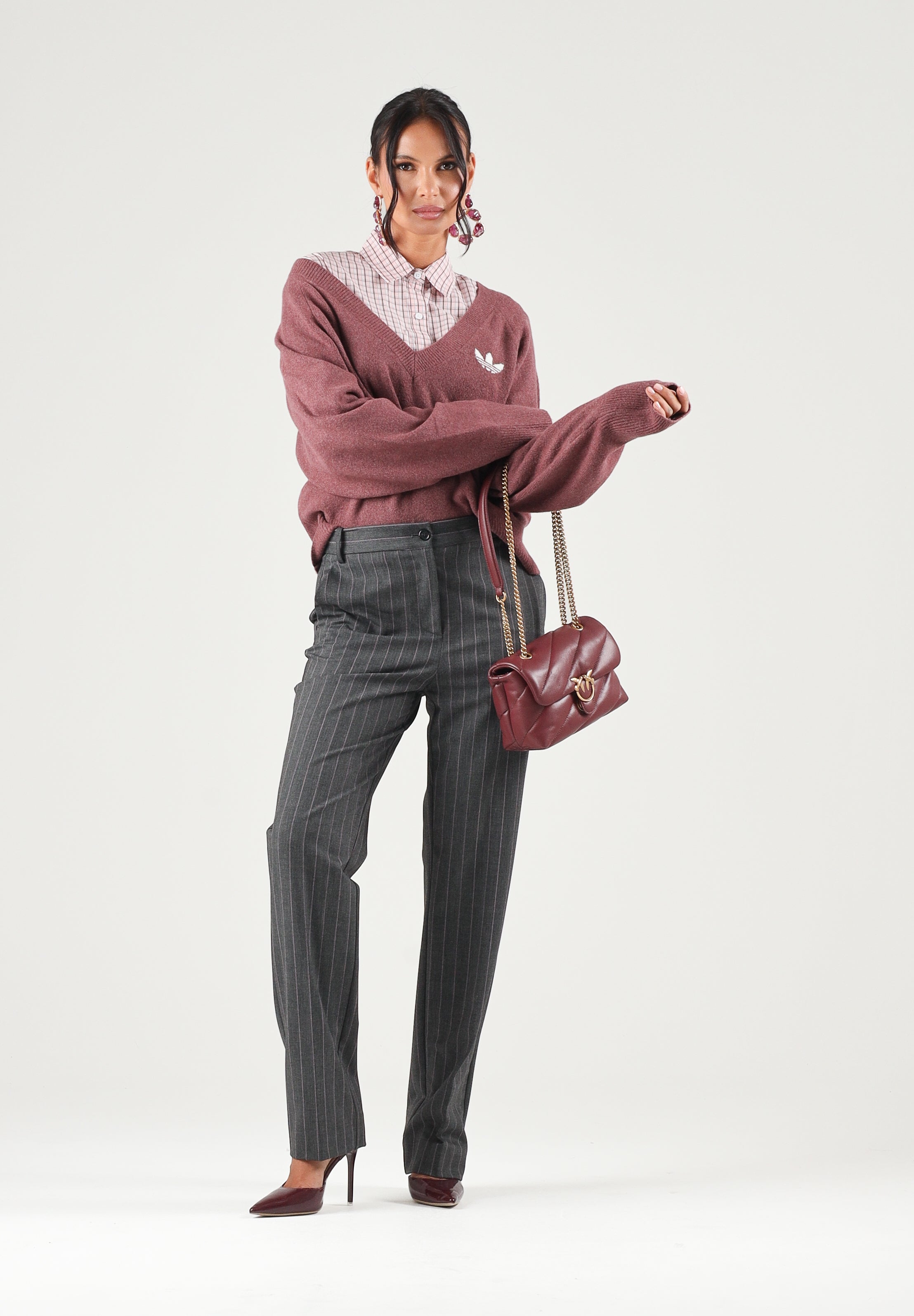 LEVI'S® Camicia maniche lunghe rosa da donna con chiusura frontale con bottoni e stampa a quadri 003P2-0013 . LEVI'S® 