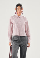 LEVI'S® Camicia maniche lunghe rosa da donna con chiusura frontale con bottoni e stampa a quadri 003P2-0013 . LEVI'S® 