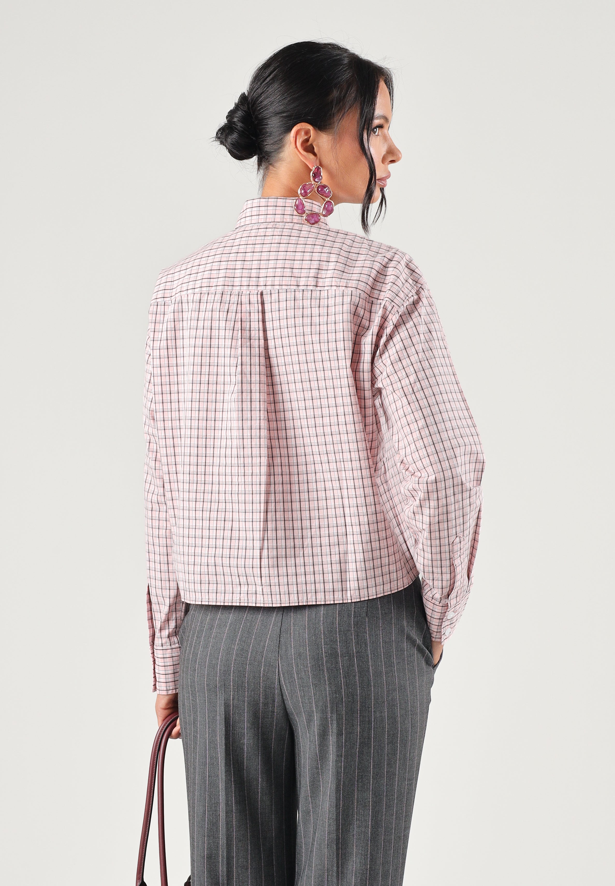 LEVI'S® Camicia maniche lunghe rosa da donna con chiusura frontale con bottoni e stampa a quadri 003P2-0013 . LEVI'S® 