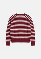 LEVI'S® Maglioncino scollo a V rosso per donna con elegante motivo a righe orizzontali. 0046F-0011 . LEVI'S® 