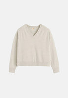 LEVI'S® Maglia scollo V-NECK SWEATER neutro-beige per donna con morbida lavorazione a coste 0046F-0012 . LEVI'S® 