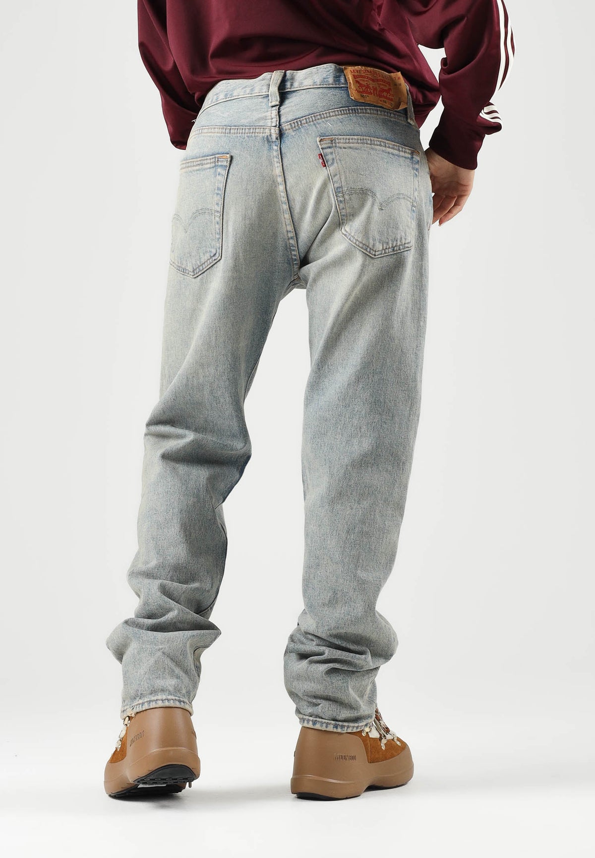 LEVI'S® Jeans 501 med indigo per uomo e donna con iconica patta a bottoni e lavaggio medio. 00501-3802 . LEVI'S® 