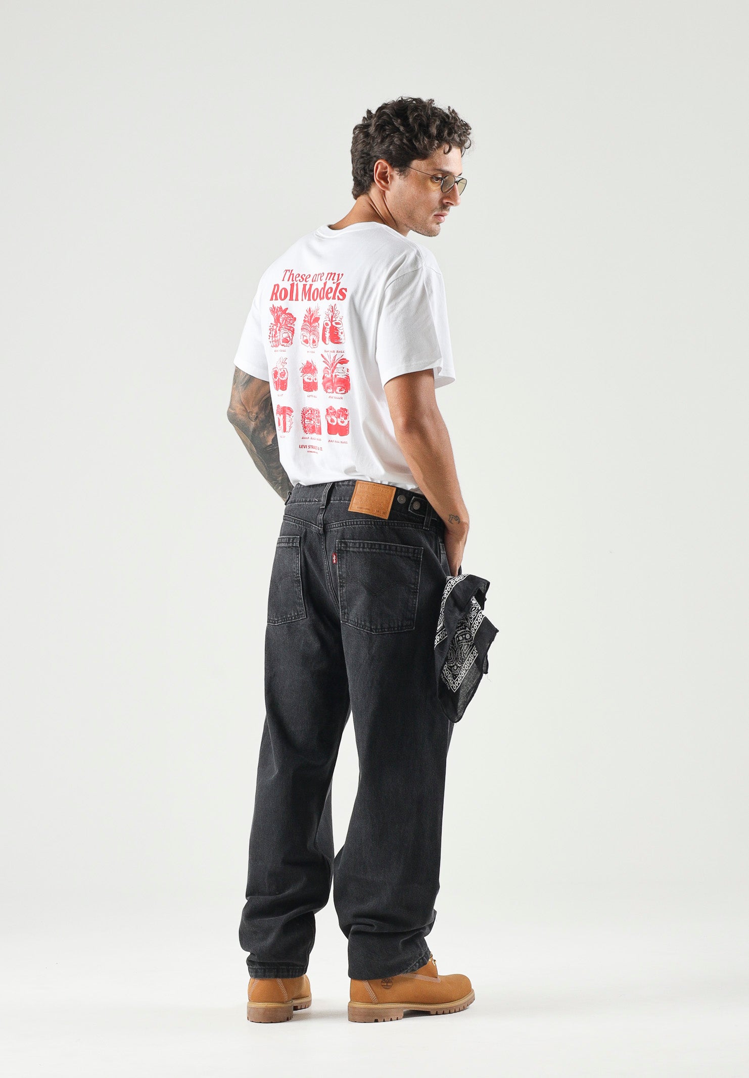 LEVI'S® Jeans BAGGY BARREL nero da uomo in denim nero tinta unita. 0057O-0003 . LEVI'S® 