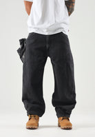 LEVI'S® Jeans BAGGY BARREL in tinta unita denim nero da uomo. 0057O-0003 . LEVI'S® 