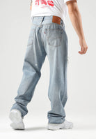 LEVI'S® Jeans 501® '90S SHORT CUT  med indigo per uomo con dettagli strappati e lavaggio sfumato 0057U-0020 . LEVI'S® 
