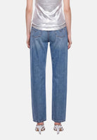 LEVI'S® Jeans med indigo-blu da donna con lavaggio denim e dettaglio strappato sul ginocchio. 005DC-0018 . LEVI'S® 