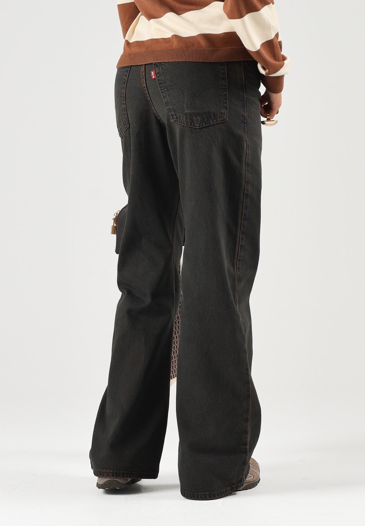 LEVI'S® Jeans LOOSE BOT  marrone da donna in denim con cinque tasche e passanti per cintura. 005DO-0031 . LEVI'S® 