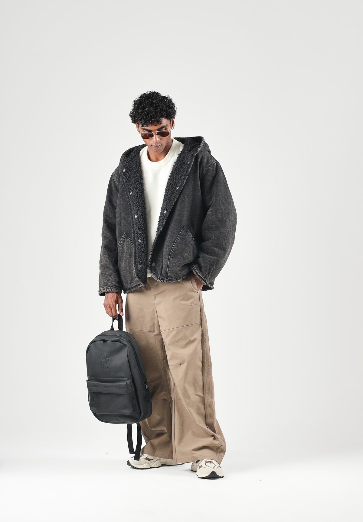 LEVI'S® Giubbotto di jeans DECK HOODED  denim nero da uomo con calda fodera interna effetto sherpa 007S7-0000 . LEVI'S® 