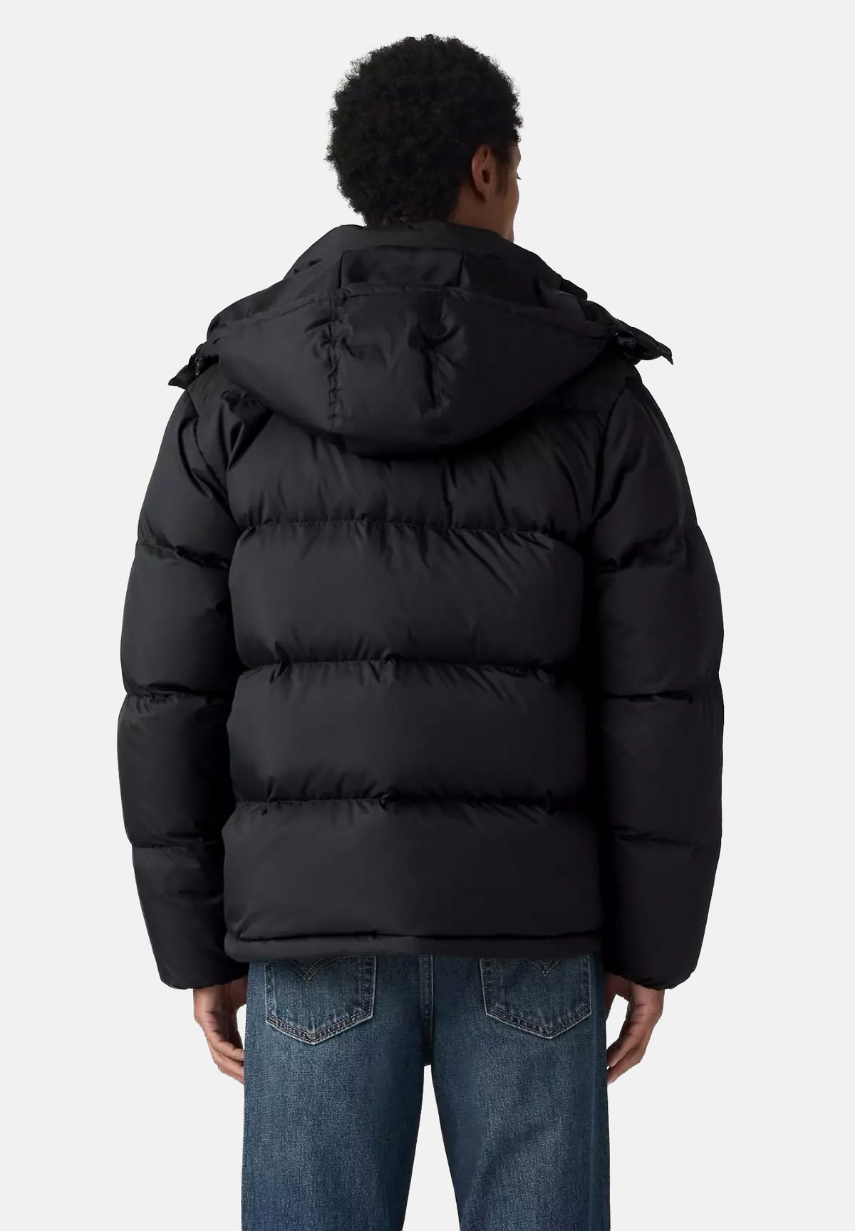 LEVI'S® Bomber MIDWEIGHT PUFFER nero per uomo con cappuccio 007SP-0000 . LEVI'S® 