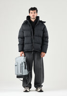 LEVI'S®  Piumino MIDWEIGHT PUFFER nero per uomo con cappuccio 007SP-0000 . LEVI'S® 