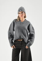 LEVI'S® Maglione scollo a V  SUPER SOFT grigio antracite da donna 007VW-0000 . LEVI'S® 