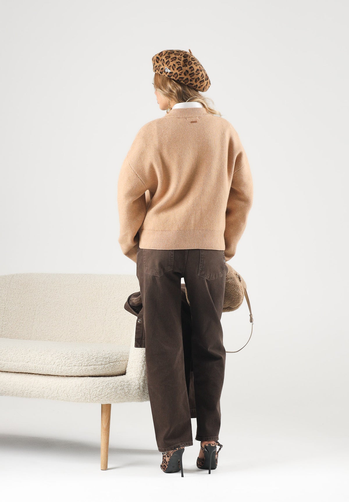 LEVI'S® Maglione scollo a V  SUPER SOFT beige cammello da donna 007VW-0003 . LEVI'S® 
