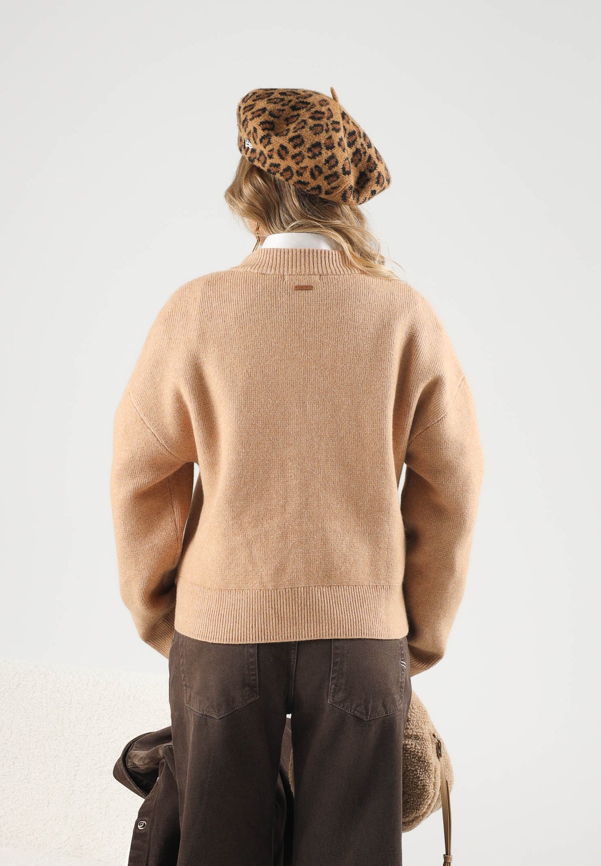 LEVI'S® Maglione scollo a V  SUPER SOFT beige cammello da donna 007VW-0003 . LEVI'S® 