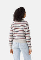 LEVI'S® Polo manica lunga multicolore-grigio da donna con abbottonatura corta e motivo a righe orizzontali. 007VY-0001 . LEVI'S® 