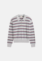 LEVI'S® Polo manica lunga multicolore-grigio da donna con abbottonatura corta e motivo a righe orizzontali. 007VY-0001 . LEVI'S® 