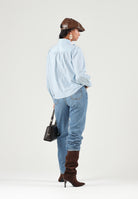 LEVI'S® Camicia maniche lunghe ARCHIVE BLOUSE celeste da donna con fiocco al collo e maniche a palloncino 007XN-0002 . LEVI'S® 