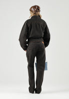 LEVI'S® Giubbotto di jeans marrone scuro da donna con cintura in vita e chiusura frontale asimmetrica. 0088X-0001 . LEVI'S® 