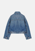 LEVI'S Giacca STRASS SILVER STUDS CROPPED indigo blu da donna con applicazioni decorative 0089L-0003 . LEVI'S® 