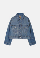 LEVI'S Giacca STRASS SILVER STUDS CROPPED indigo blu da donna con applicazioni decorative 0089L-0003 . LEVI'S® 