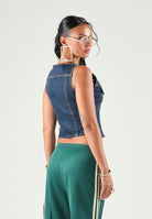 LEVI'S® Gilet VINTAGE ZIP VEST Left Click Trucker - Dark Wash blu scuro da donna. 0089P-0004 . LEVI'S® 